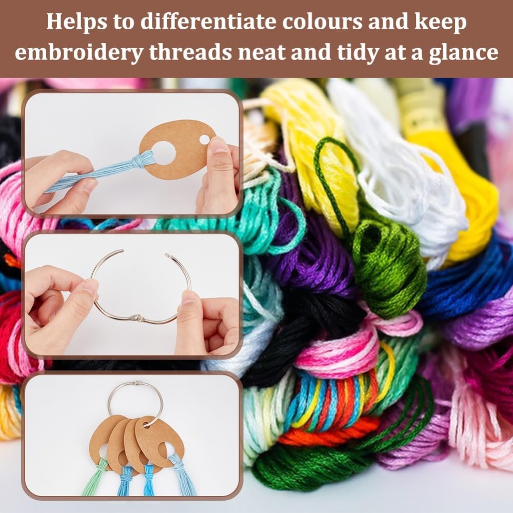 100Pcs Teardrop Floss Thread D - Embroidery Paper recensie en prijs