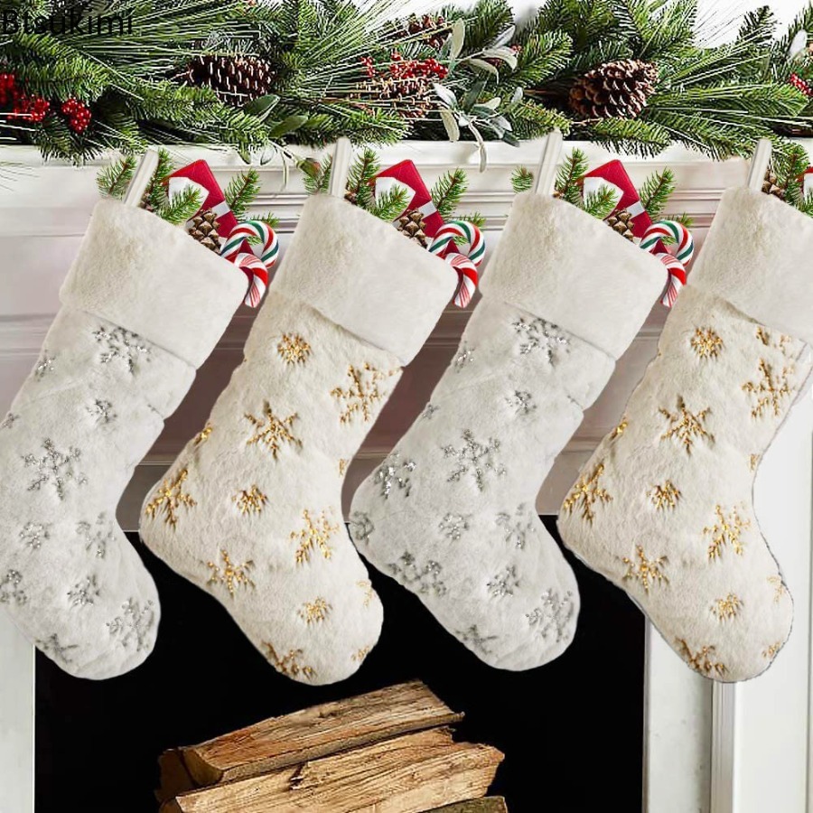 New 2026 White Plush Stamping  - Embroidery Xmas Stocking recensie en prijs