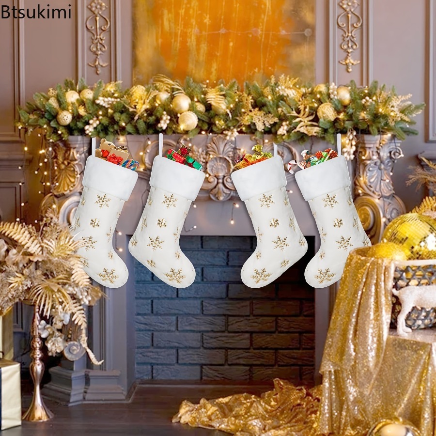 New 2026 White Plush Stamping  - Embroidery Xmas Stocking recensie en prijs