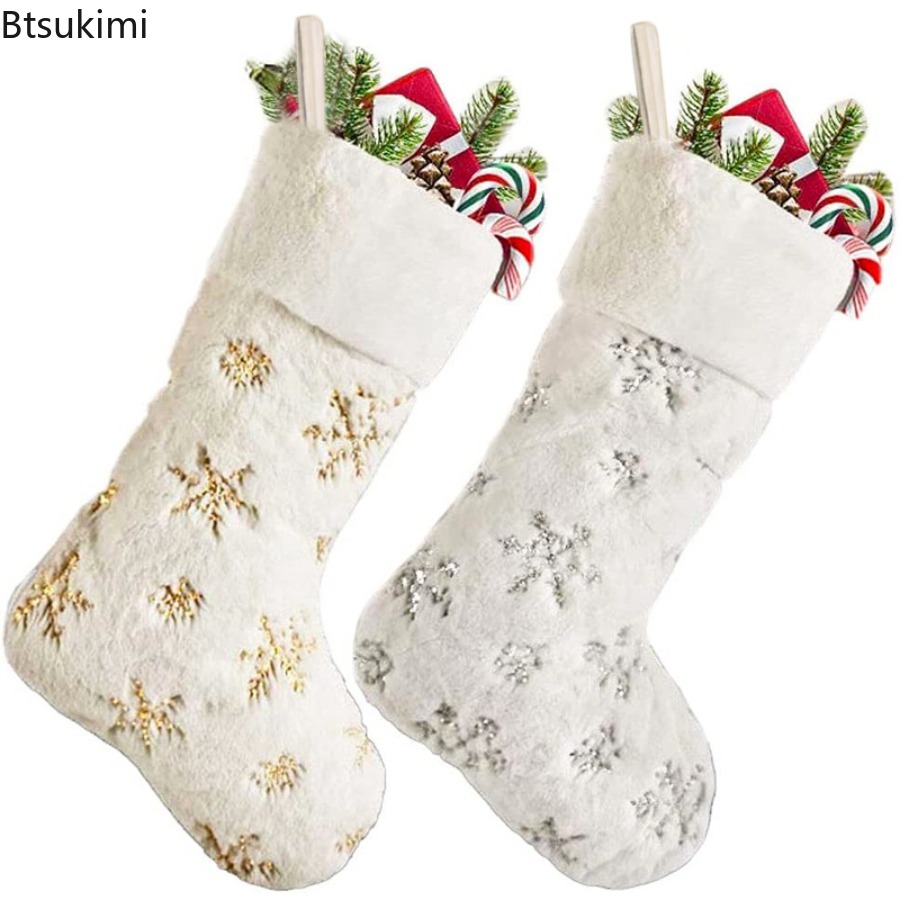 New 2026 White Plush Stamping  - Embroidery Xmas Stocking recensie en prijs