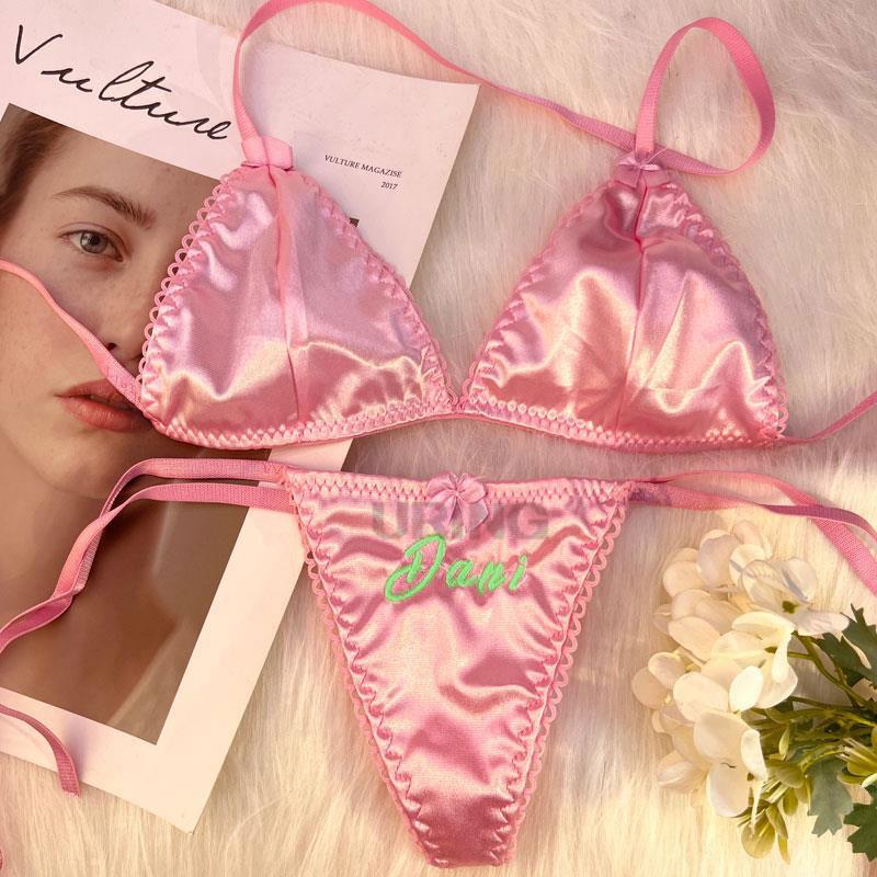 Custom Thongs Bra Sets Bikini  - Embroidery Underwear recensie en prijs
