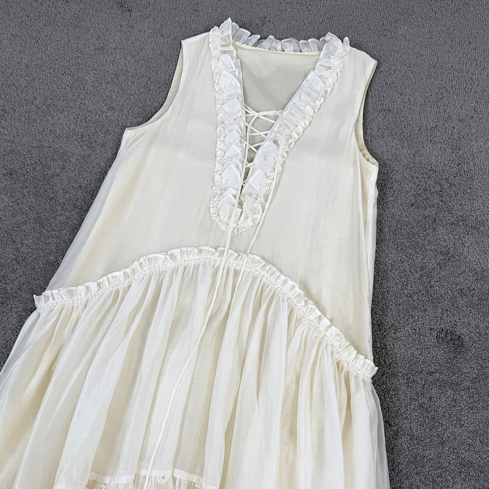 100% Cotton Women Sleeveless L - Embroidery Eyelet recensie en prijs