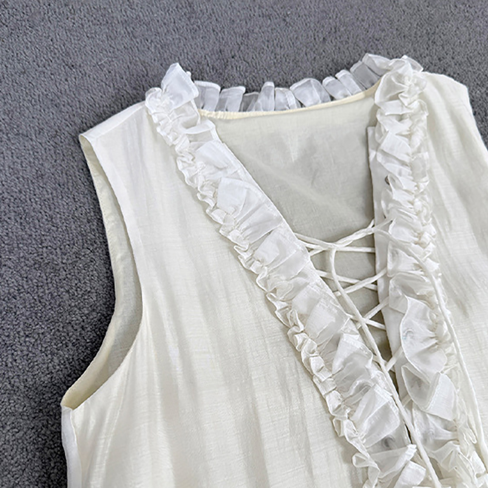 100% Cotton Women Sleeveless L - Embroidery Eyelet recensie en prijs