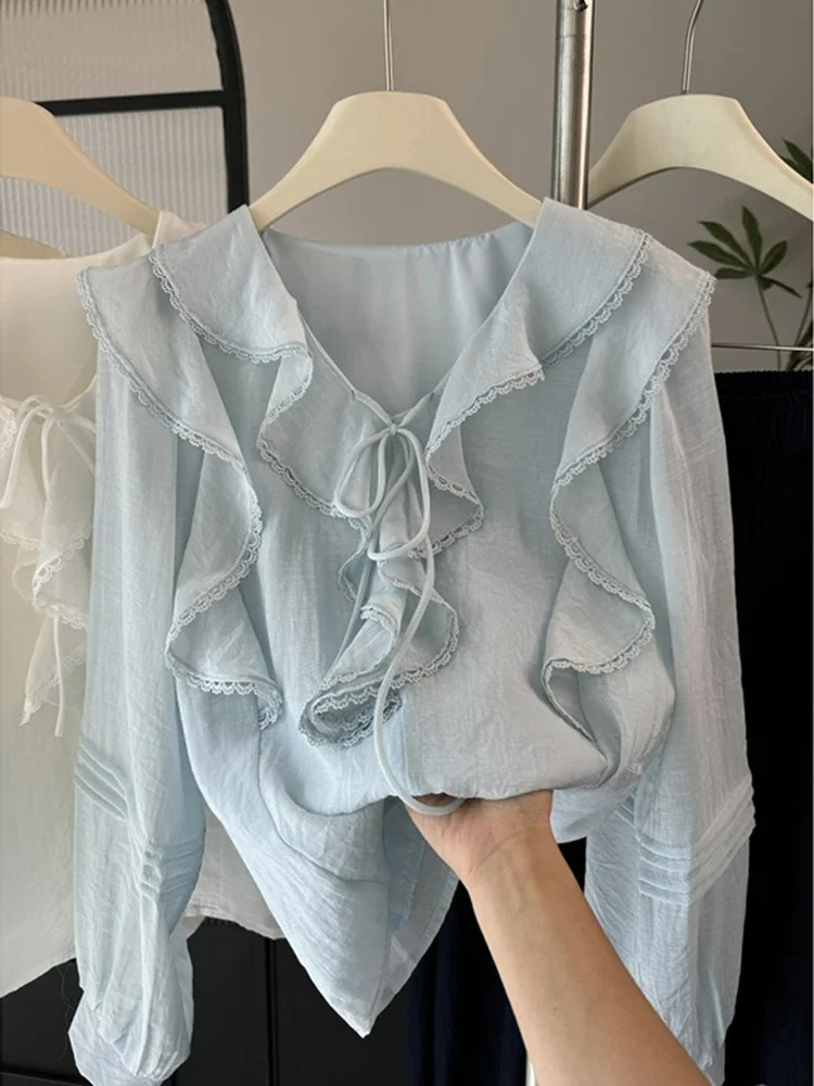 French V-Neck Chic Long Sleeve - Embroidery Fashion recensie en prijs