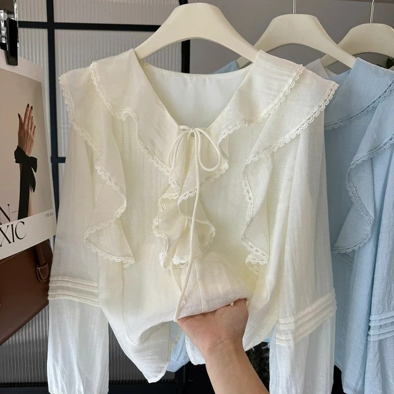 French V-Neck Chic Long Sleeve - Embroidery Fashion recensie en prijs