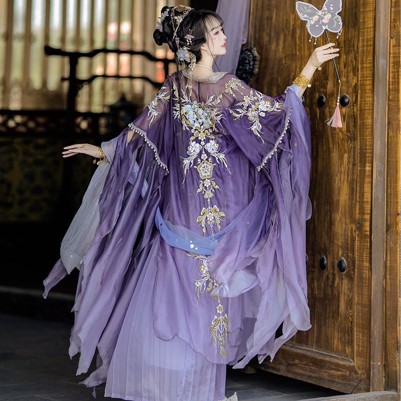 Chinese Hanfu Dress Women Trad - Embroidery Yellow recensie en prijs